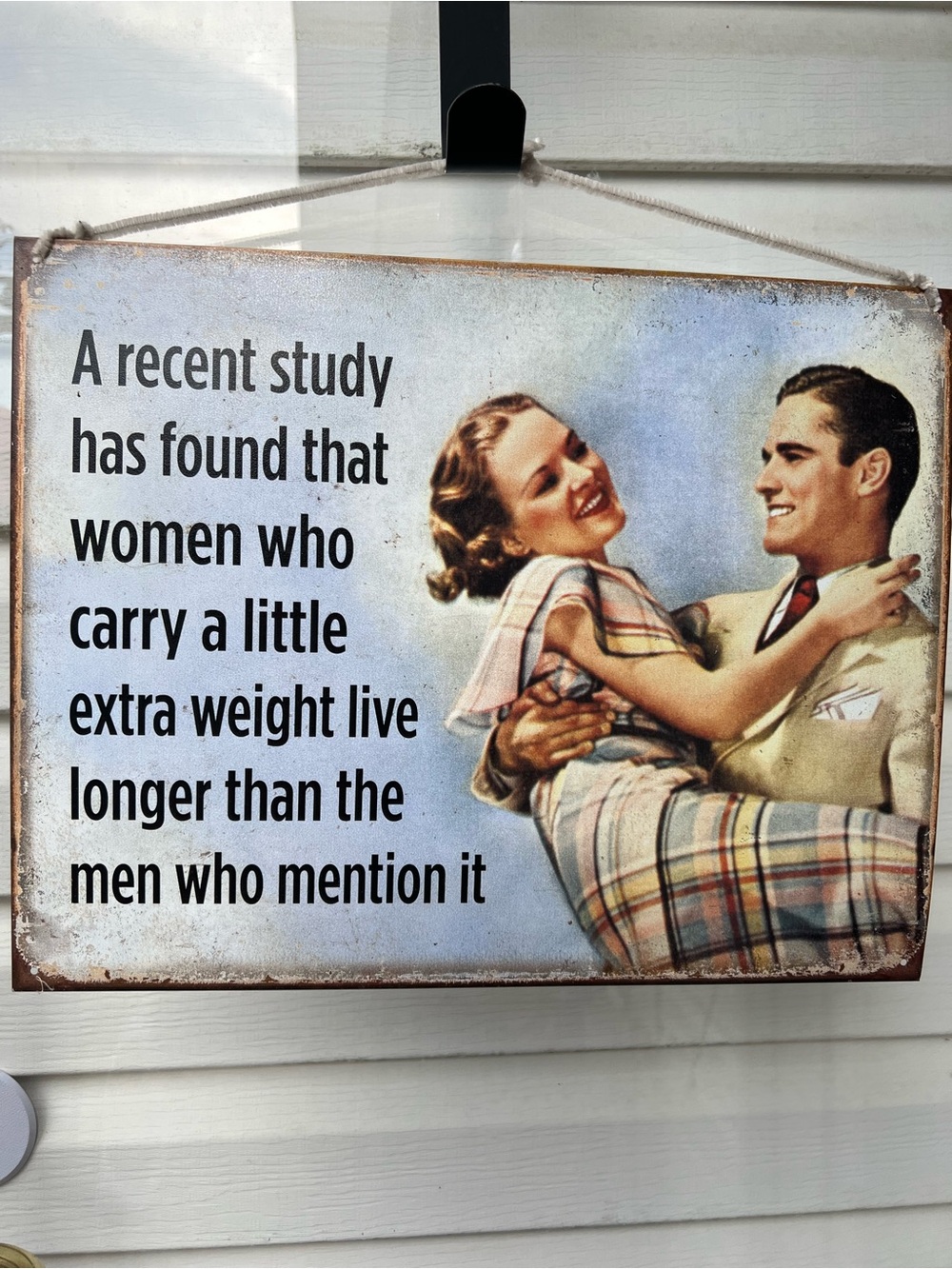 Women Live Longer Funny Quote Poster Retro Ephemera Wall Decor Metal Tin Sign